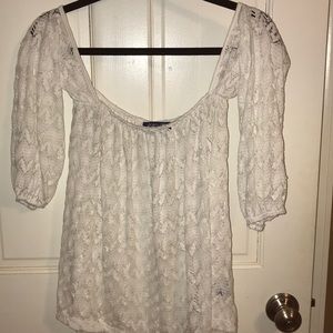 Off-the-shoulder lace!